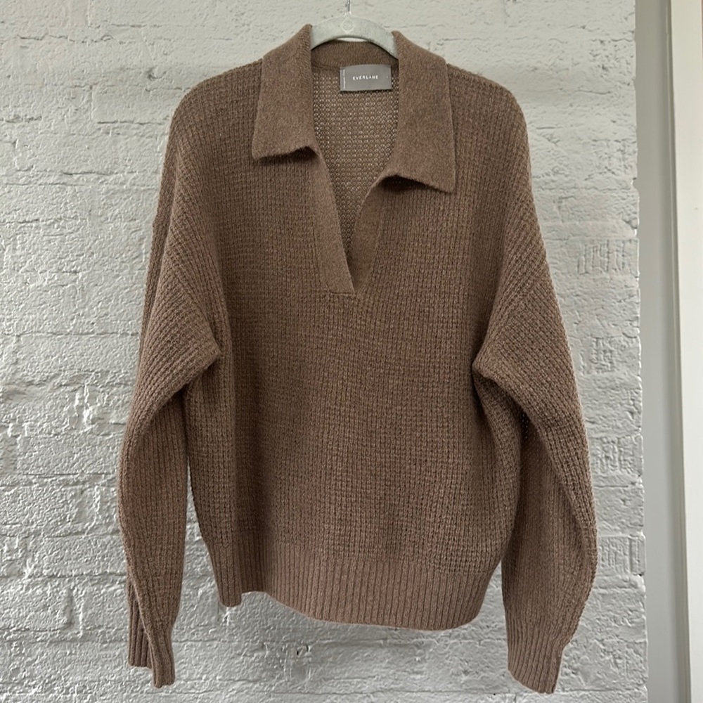 Everlane Alpaca Waffle Stitch Polo